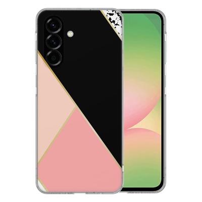 TPU Hoesje Samsung Galaxy A56 - Zwart Roze Vormen Backcover TPU Hoesje Samsung Galaxy A56 - Zwart Roze Vormen Backcover