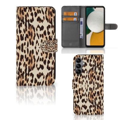 Samsung Galaxy A34 | Telefoonhoesje | Met pasjeshouder | Leopard