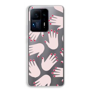 Hands pink: Xiaomi Mi Mix 4 Transparant Hoesje