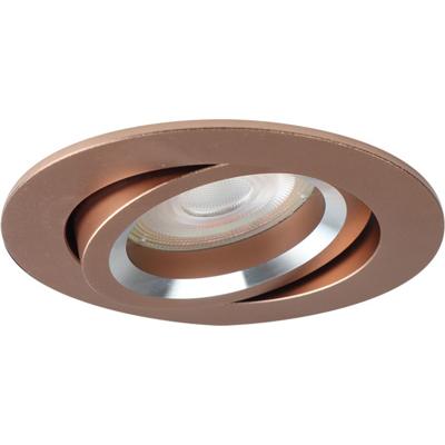 Spot Armatuur GU10 - Pragmi Alpin Pro - GU10 Inbouwspot - Rond - Rosé Goud - Aluminium - Kantelbaar - Ø82mm