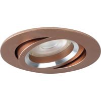 Spot Armatuur GU10 - Pragmi Alpin Pro - GU10 Inbouwspot - Rond - Rosé Goud - Aluminium - Kantelbaar - Ø82mm