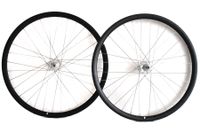 Weinmann DP18 Fixed Gear Wielset - Zwart/Zilver Weinmann DP18 Fixed Gear Wielset - Zwart/Zilver
