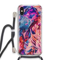Pink Orchard: iPhone XS Transparant Hoesje met koord
