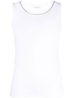 Fabiana Filippi débardeur à ornements métalliques - Blanc