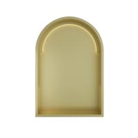 Hotbath &More Inbouwnis Toogmodel - 452 x 30 x 10 cm - met LED-verlichting - Geborsteld Messing PVD