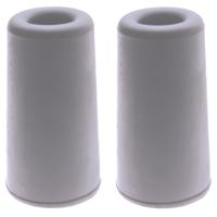Benson Deurbuffers / deurstoppers rubbers - 2x - grijs - 75 x 40 mm - met schroefbevestiging