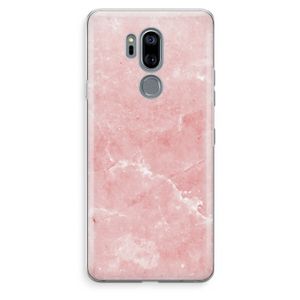 Roze marmer: LG G7 Thinq Transparant Hoesje