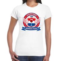 Wit Toppers drinking team t-shirt dames