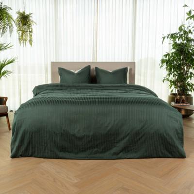 Kayori Kayori Elin Dekbedovertrek Katoensatijn 140x200/220 Donkergroen