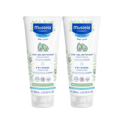 Mustela Baby 2in1 Wasgel 200ml 1+1 Gratis