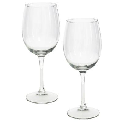 Gerimport Wijnglazen - 12x stuks - glas - 470 ml - Wijnglas voor rode en witte wijn