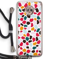 Colored Giraffe: Motorola Moto G6 Transparant Hoesje met koord