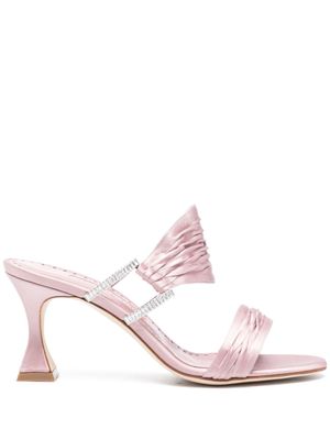 Manolo Blahnik mules Chinap 70 mm en satin - Violet