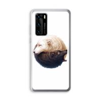 Yin Yang Wolves: Huawei P40 Transparant Hoesje