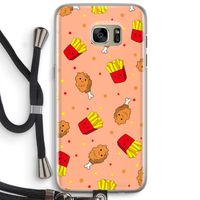 Chicken 'n Fries: Samsung Galaxy S7 Edge Transparant Hoesje met koord