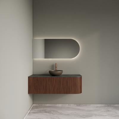 Badkamermeubelset Gliss Design Alluro 120 cm Links Walnut