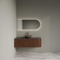 Badkamermeubelset Gliss Design Alluro 120 cm Links Walnut
