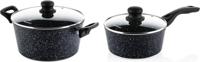 Westinghouse Pannenset Black Marble (Braadpan ø 24 cm + Steelpan ø 18 cm) - Inductie en alle andere warmtebronnen - thumbnail