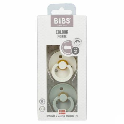 Bibs 2 Fopspeen Duo Sage Ivory