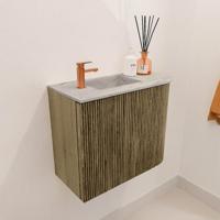 Toiletmeubel Mondiaz Joya Dlux | 51.6 cm | Meubelkleur Dusk | Faye wastafel Glace Wasbak Links | 1 kraangat