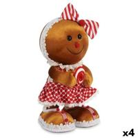 Decoratieve figuren Krist+ Bruin Rood Lasso Koek 19 x 33 x 15 cm (4 Stuks)