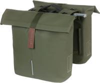 Basil tas city dubbel mik vegan leather | moss green