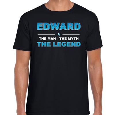 Edward Voornaam cadeau - The man, The myth the legend - zwart - voor heren - verjaardag