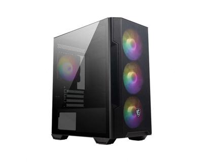 MSI MAG FORGE M100R computerbehuizing Micro Tower Zwart, Transparant