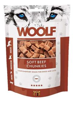 WOOLF Zachte Rundvleesbrokjes - traktatie voor hond en kat - 100g