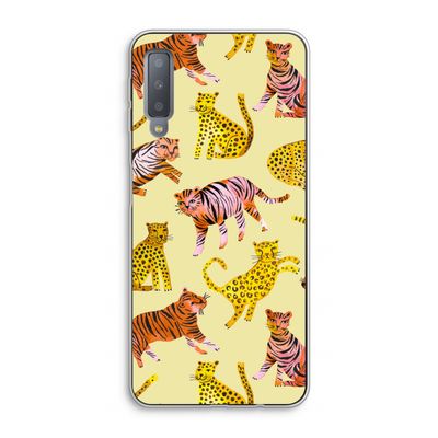 Cute Tigers and Leopards: Samsung Galaxy A7 (2018) Transparant Hoesje