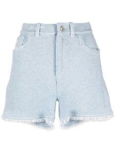 Barrie short en maille fine à franges - Bleu