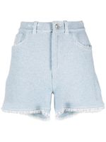 Barrie short en maille fine à franges - Bleu