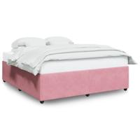 Bedframe fluweel roze 180x200 cm