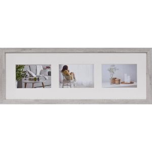 Henzo Fotolijst - Modern Gallery - Collagelijst voor 3 foto\'s - Fotomaat 10x15 cm - Wit