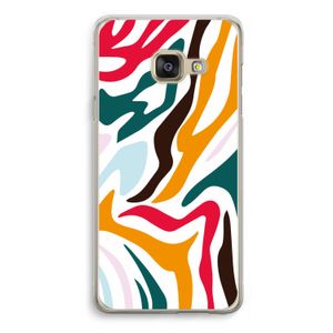 Colored Zebra: Samsung Galaxy A3 (2016) Transparant Hoesje
