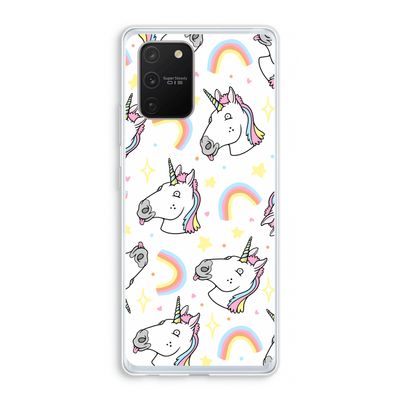 Rainbow Unicorn: Samsung Galaxy S10 Lite Transparant Hoesje