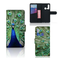 Huawei P20 Lite (2019) Telefoonhoesje met Pasjes Pauw - thumbnail