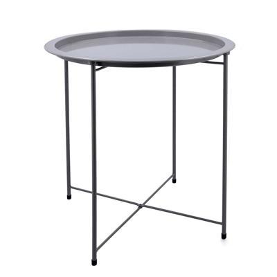 Bijzettafel Vinthera Moa Staal 47 x 50 cm Grijs Metaal