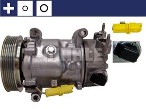 Compressor, airconditioning MAHLE, Spanning (Volt)12V, u.a. für Peugeot, Citroën, DS