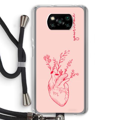 Blooming Heart: Xiaomi Poco X3 NFC Transparant Hoesje met koord