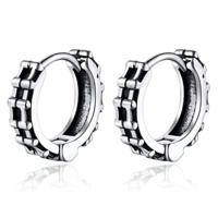 Mendes Oorbellen RVS zilverkleurig - Gear Edge Hoop