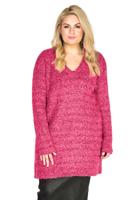 Yoek Pullover bouclé | Roze | Maat 58/60