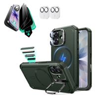 iPhone 17 Bundle Cyber Tough Magnetic Case (Camera Control, Stash Stand) and Armorite Privacy Screen Protector - Olive Green iPhone 17 Bundle Cyber Tough Magnetic Case (Camera Control, Stash Stand) and Armorite Privacy Screen Protector - Olive Green