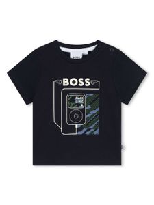 BOSS Kidswear t-shirt en coton à imprimé graphique - Bleu