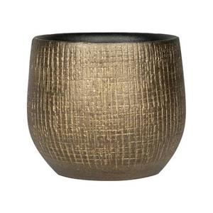 Ter Steege Pot Ryan Shiny Gold 15 cm ronde gouden bloempot voor binnen