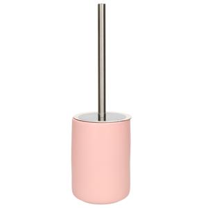 WC-borstel/toiletborstel inclusief houder oud roze 38 cm van steen   -