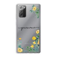 Gele bloemen: Samsung Galaxy Note 20 / Note 20 5G Transparant Hoesje
