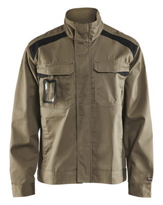 Blåkläder Industriejack. Ongevoerd 40541800 | Khaki/Zwart | Maat XXL - 7330509472828