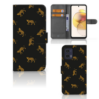 Telefoonhoesje met Pasjes voor Motorola Moto G73 Leopards