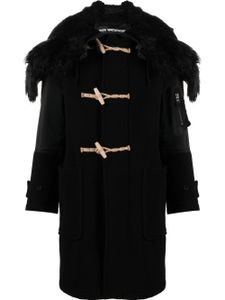 Junya Watanabe manteau boutonné à capuche - Noir